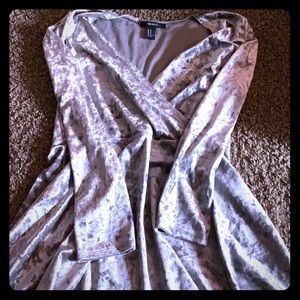 Grey velvet dress